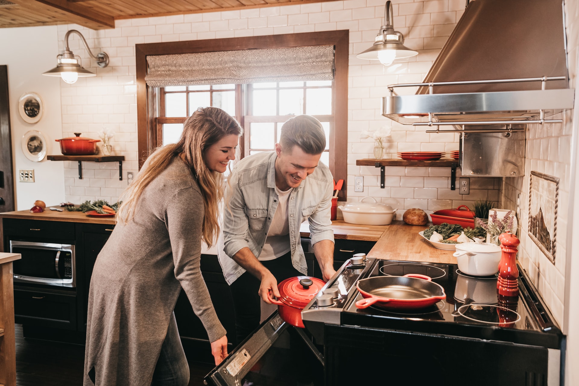 How chimney is installed in kitchen